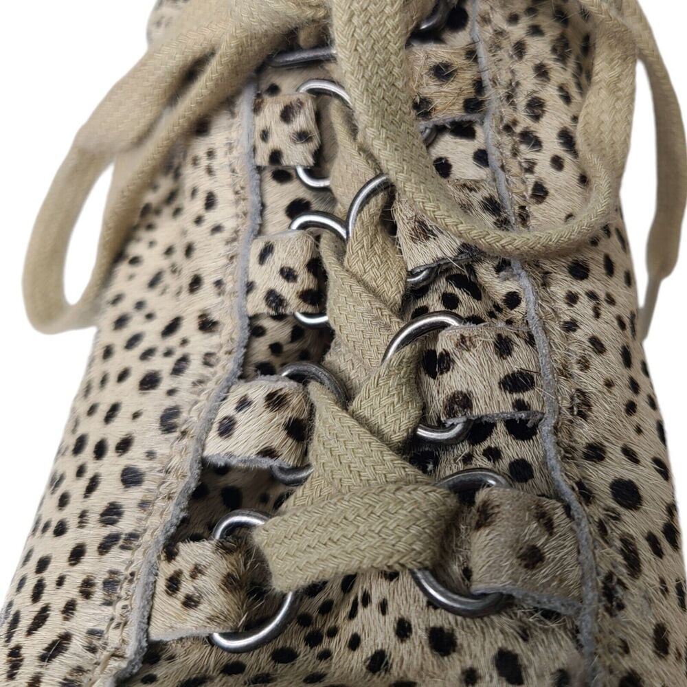 Coconuts by Matisse Relay Leopard Print Cowhair Sneakers Shoes Womens SZ 7 - Picture 6 of 11
